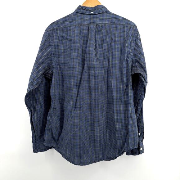 POLO RALPH LAUREN Mens Front Pocket Button Down Blue Plaid Shirt Preppy X-Large - Picture 3 of 7